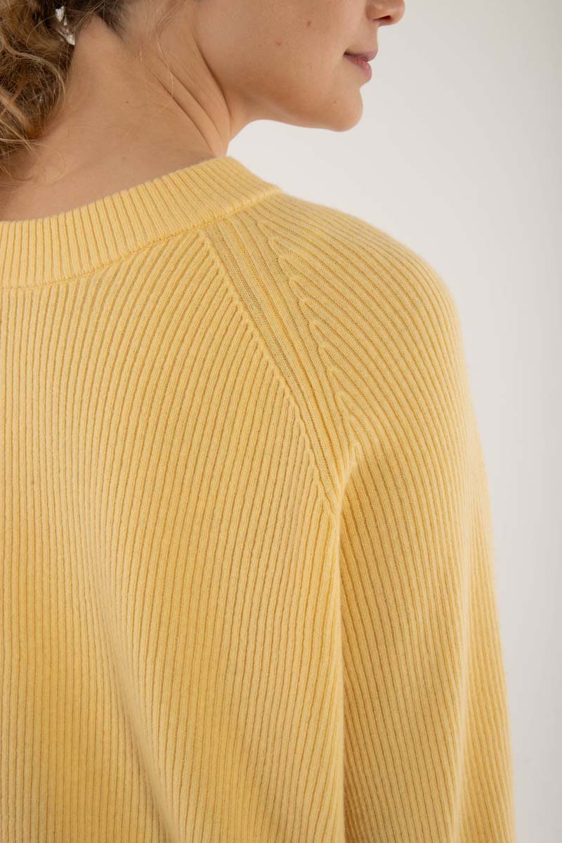 Danerelation Chunky Wool Sweater Soft Yellow