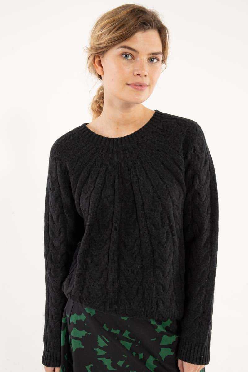 Danecable Knit Wool Sweater Black