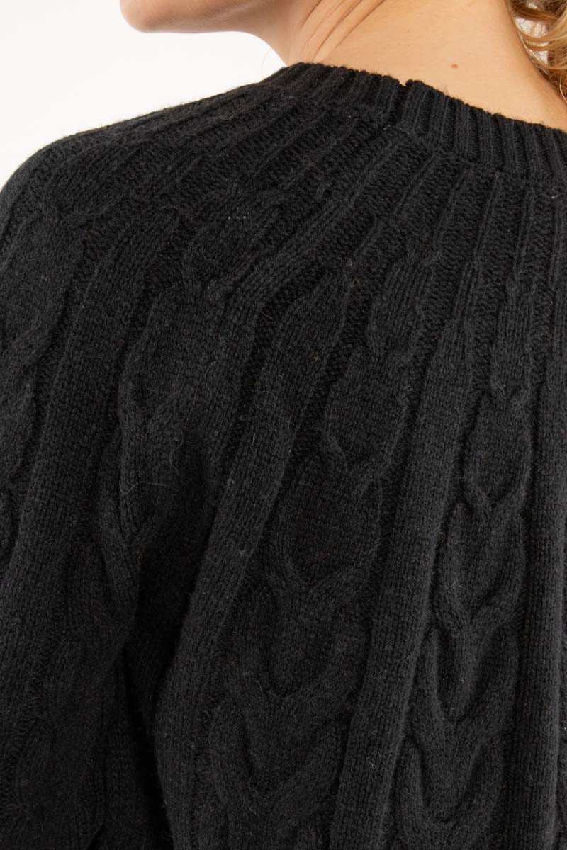 Danecable Knit Wool Sweater Black