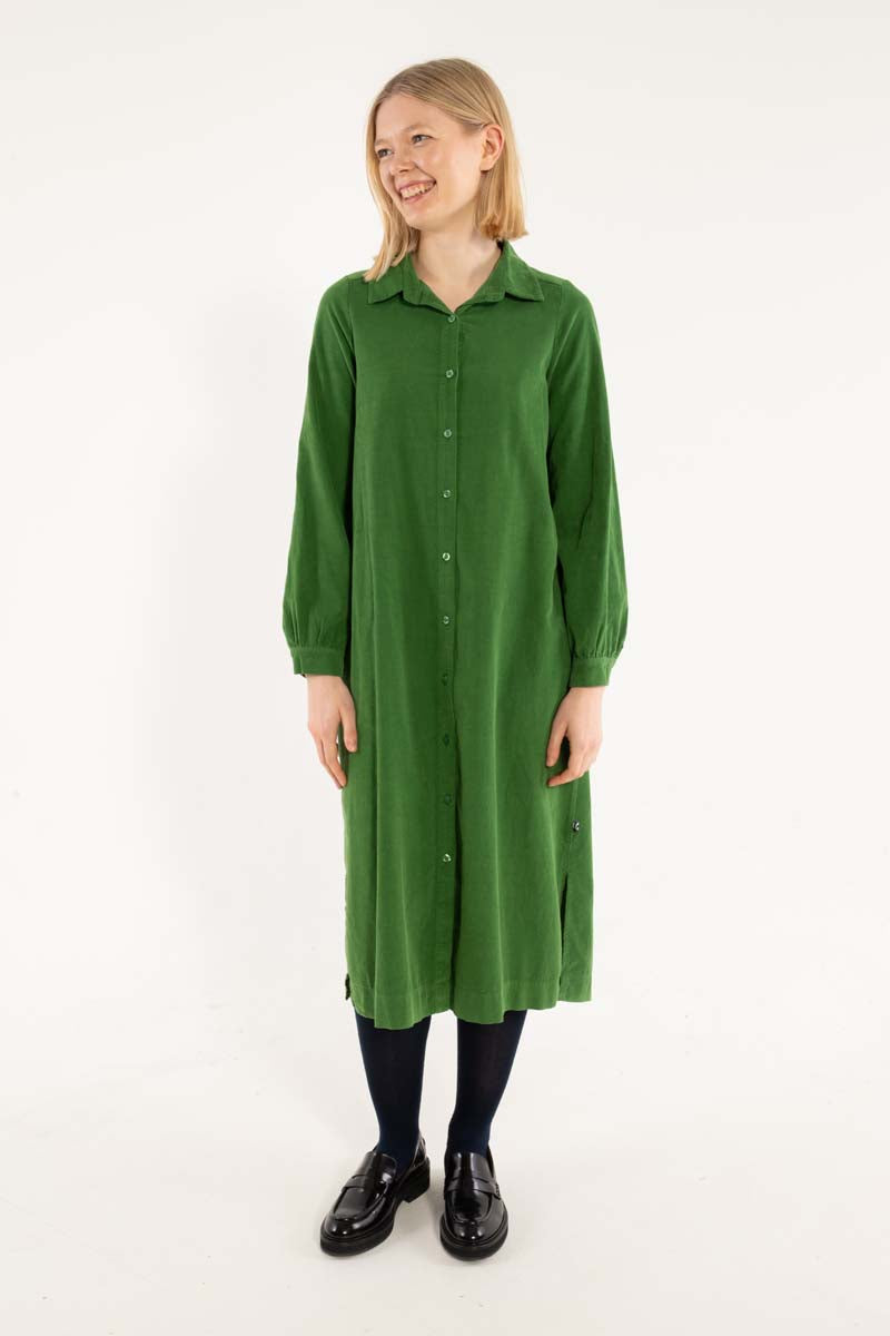 Fløjlskjole til damer i grøn.