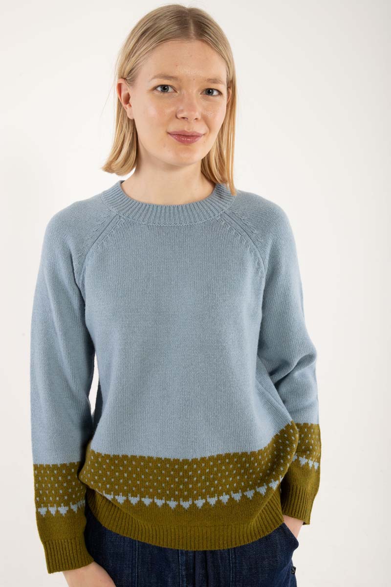 Daneglamping Wool Sweater Lt Blue Grey