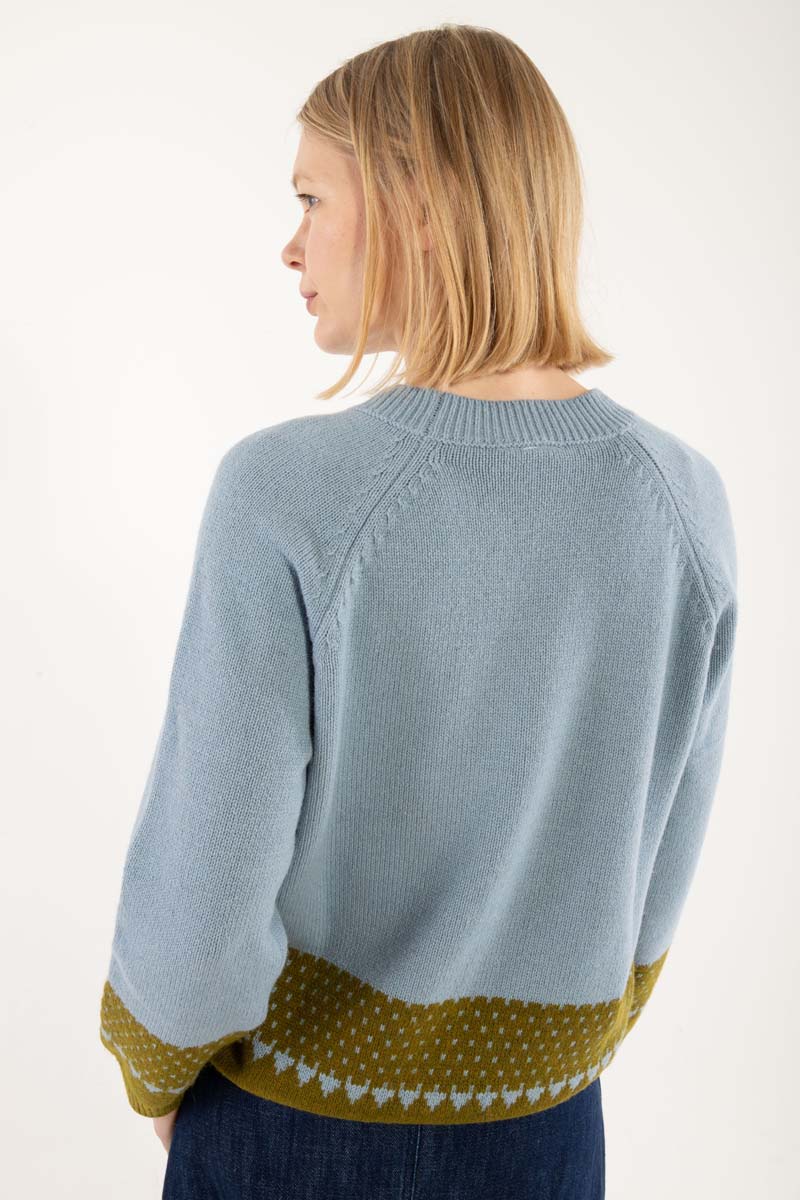 Daneglamping Wool Sweater Lt Blue Grey