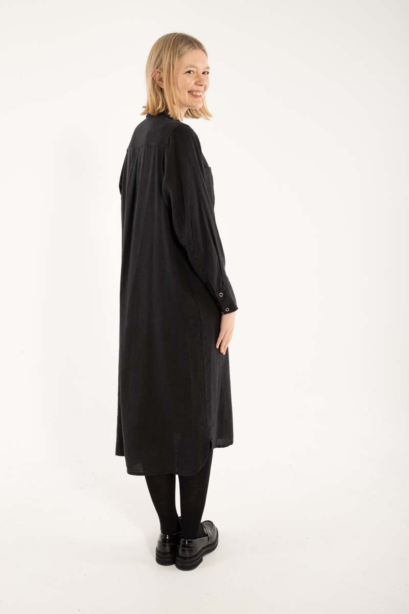 Danefolk Heavy Linnen Dress Black