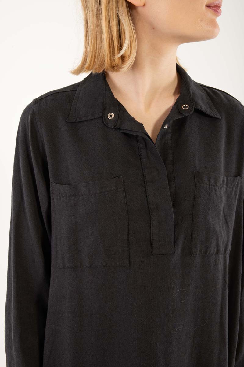 Danefolk Heavy Linnen Dress Black