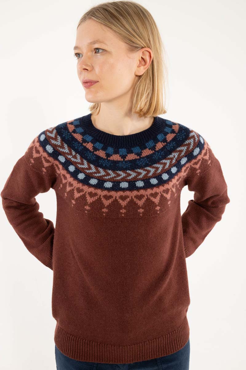 Dananne Wool Sweater Dk Merlot