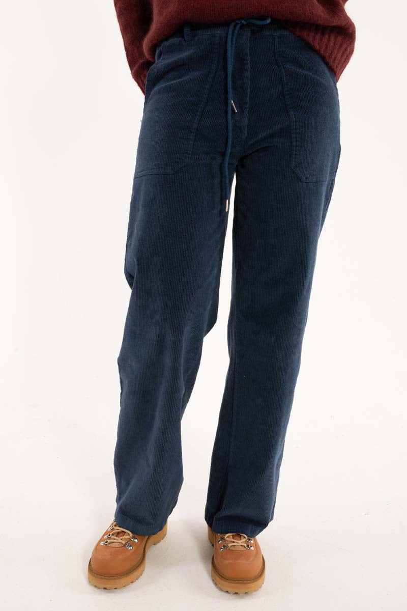 Daneworld Cord Stretch Pants Dk Navy