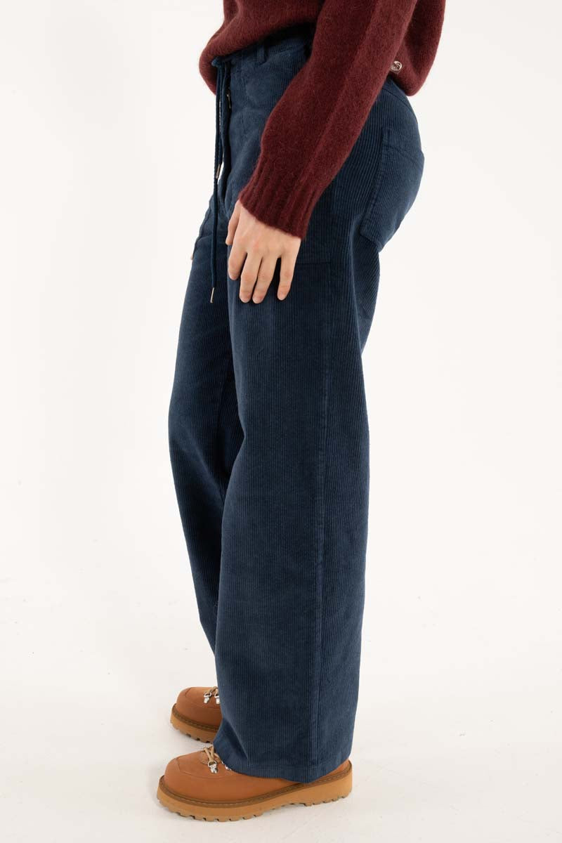 Daneworld Cord Stretch Pants Dk Navy