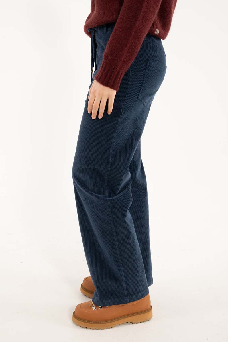 Daneworld Cord Stretch Pants Dk Navy