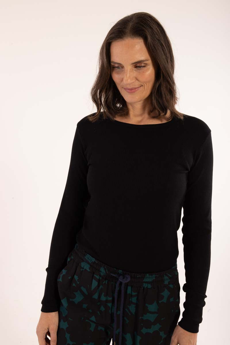 Danehero Ribbing Tee Black