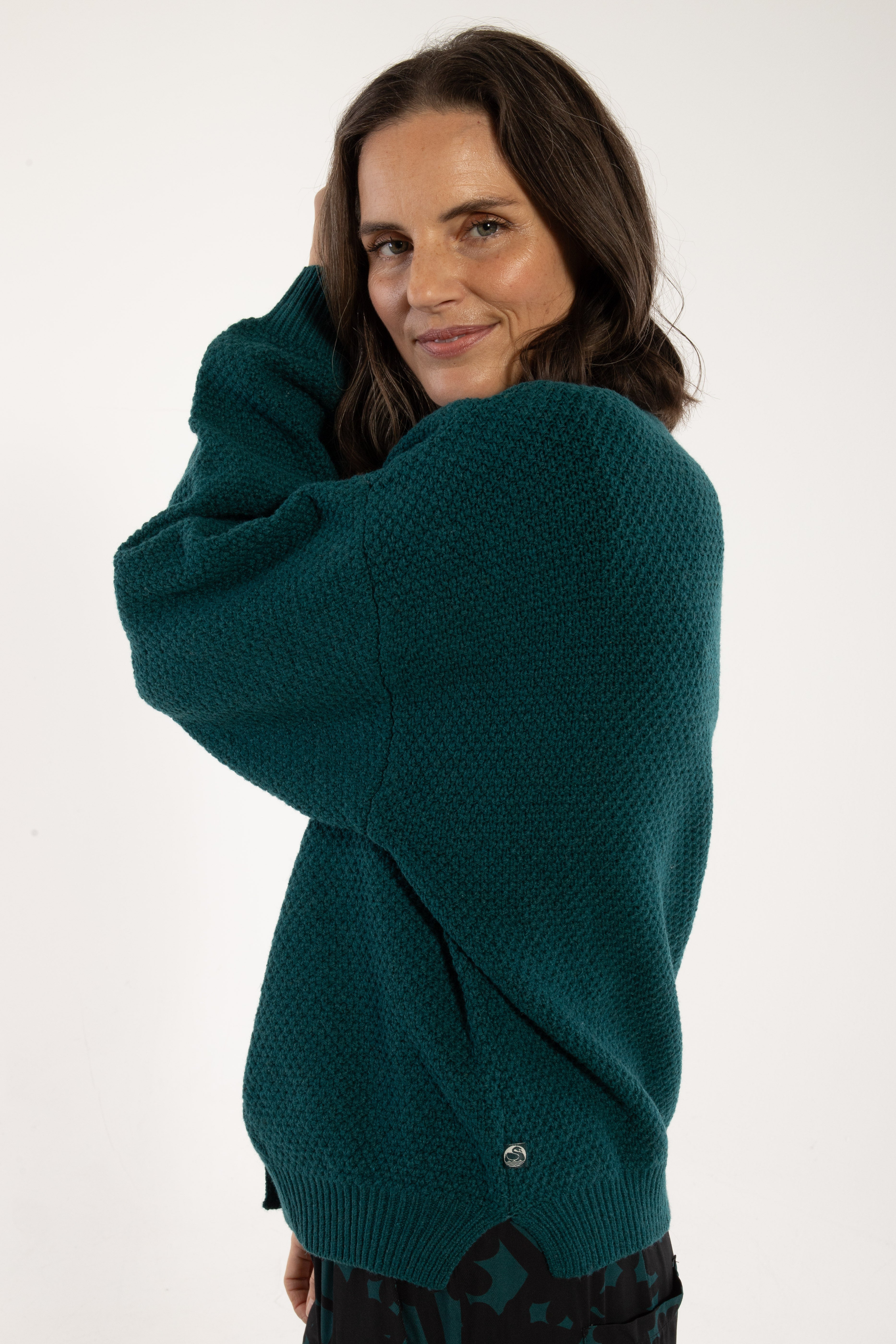 Danelotte Wool Cardigan Dk Slate