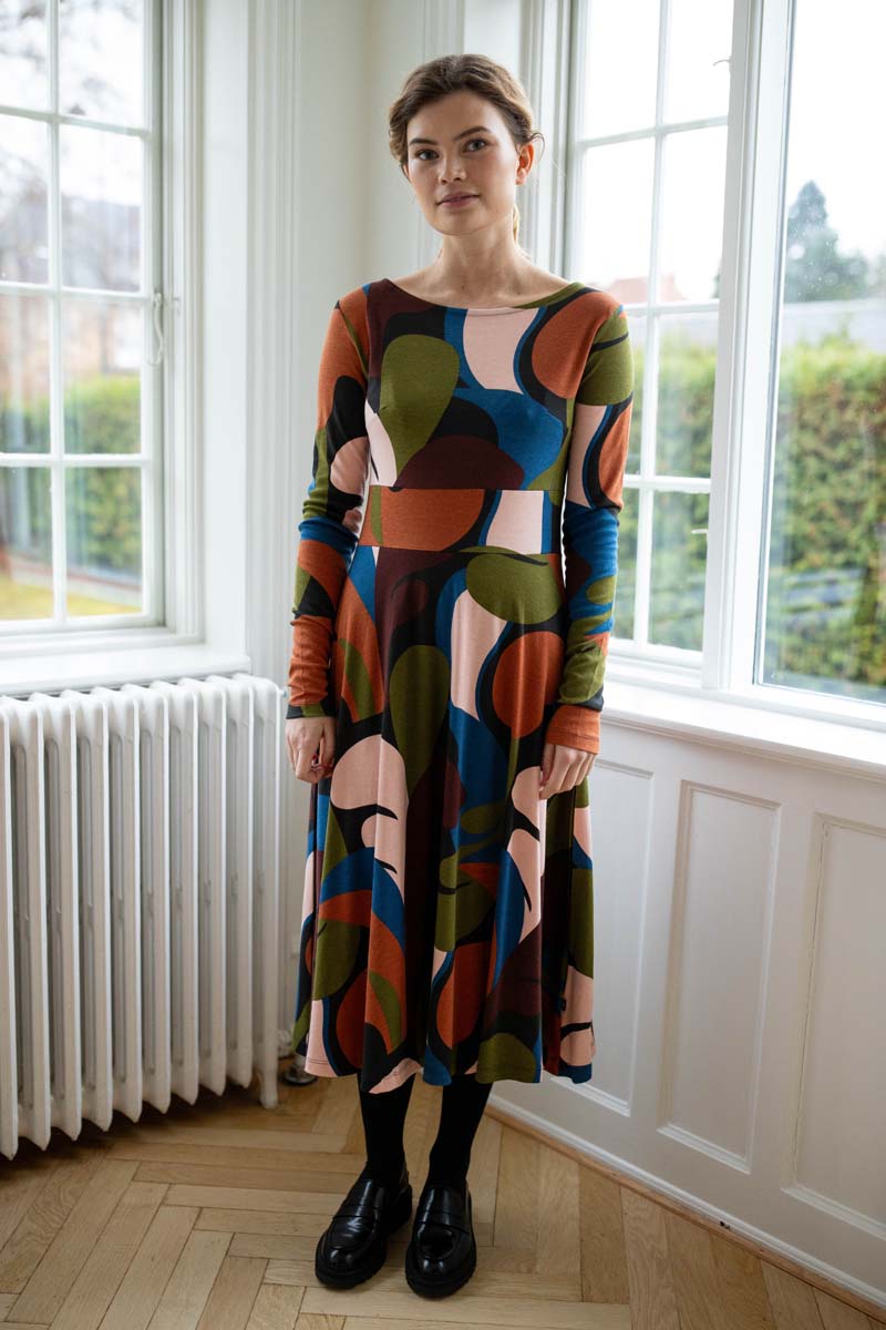 Mønstret kjole til kvinder