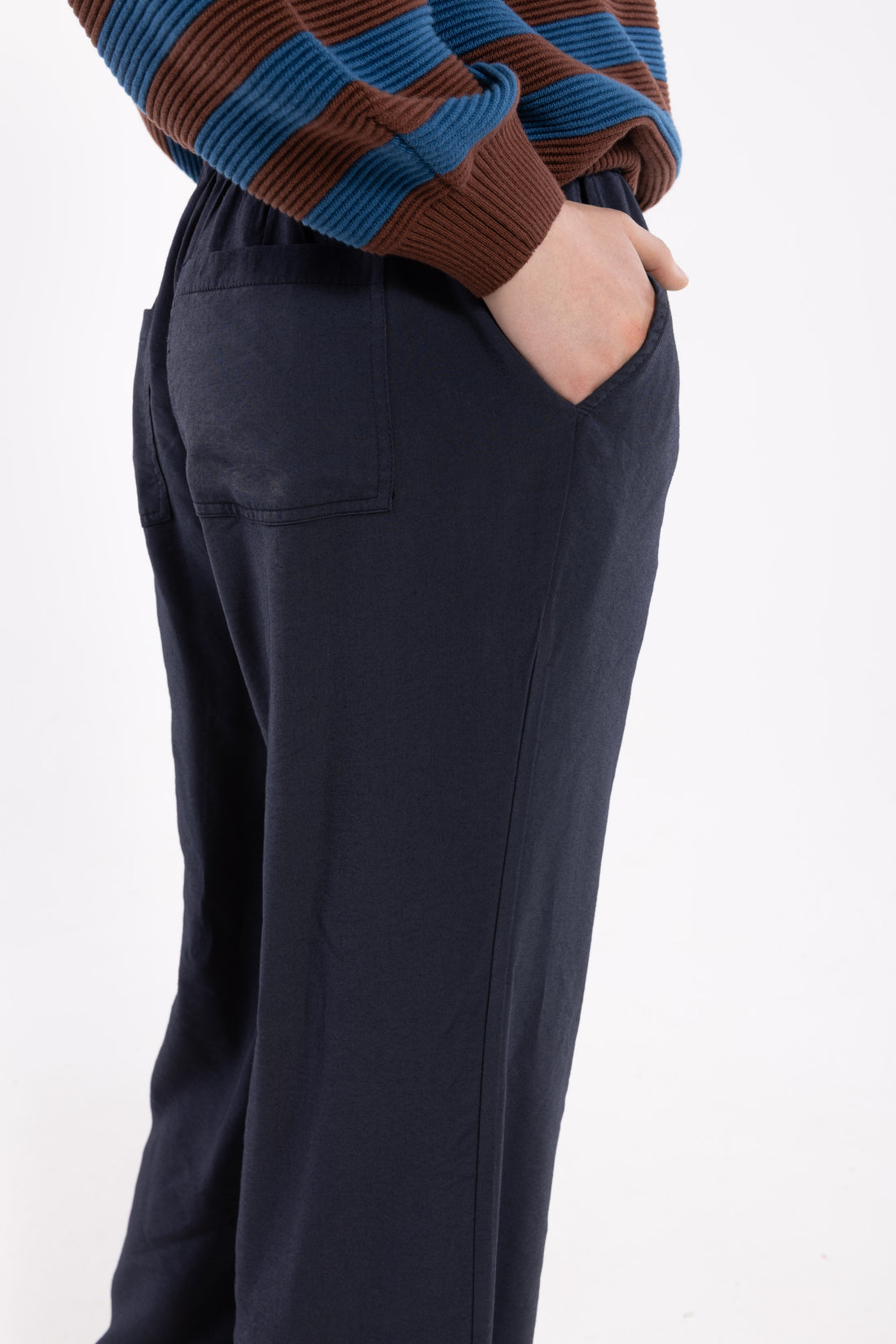 Danebreeze Heavy Viscose Pants Dk Navy