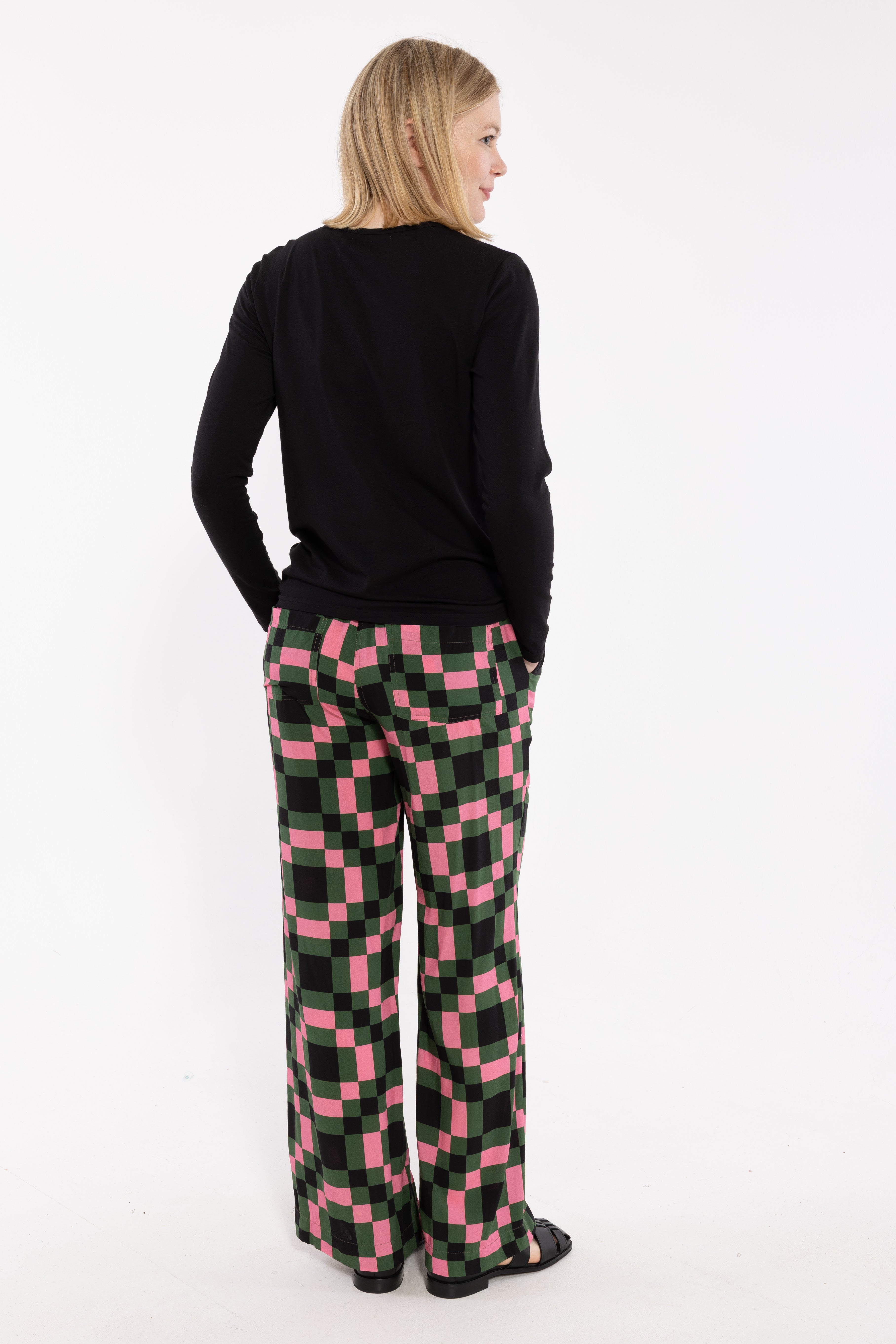 Danenynne Viscose Pants Dk Pine PIX