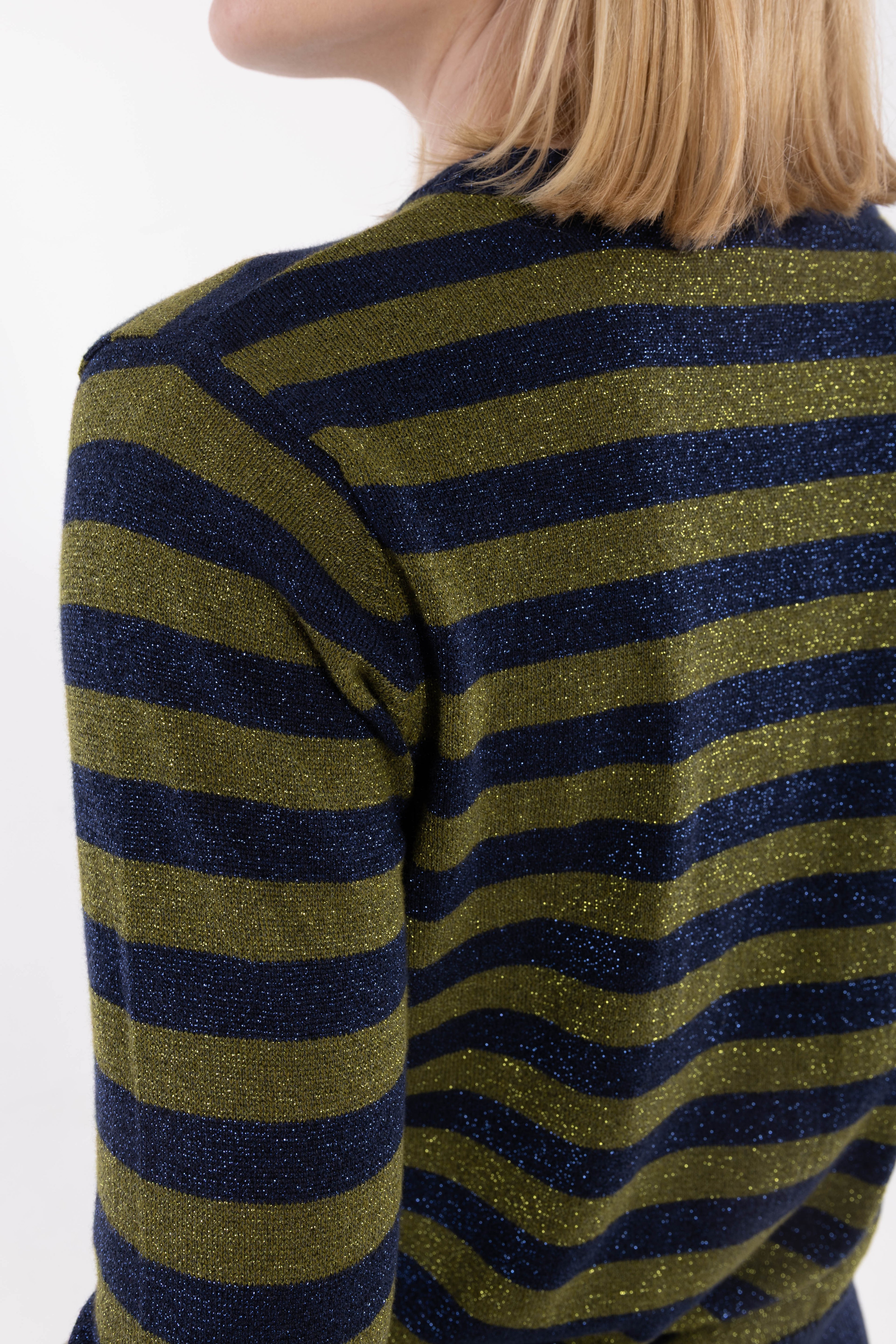 Danesaga Glitter Cardigan Dk Navy/Olive