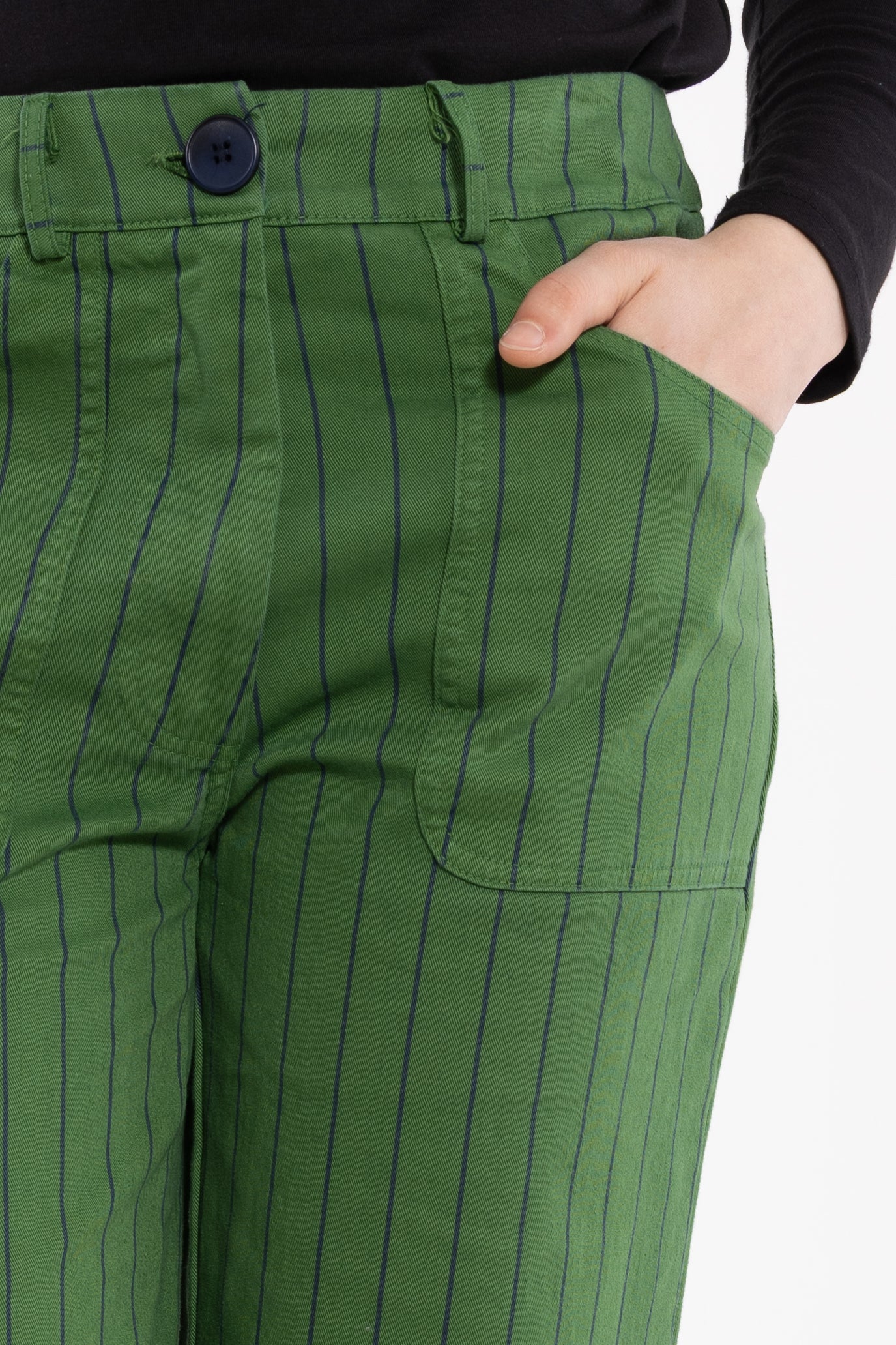 Danedaisy Stretch Canvas Pants Moss Green/Dk Navy