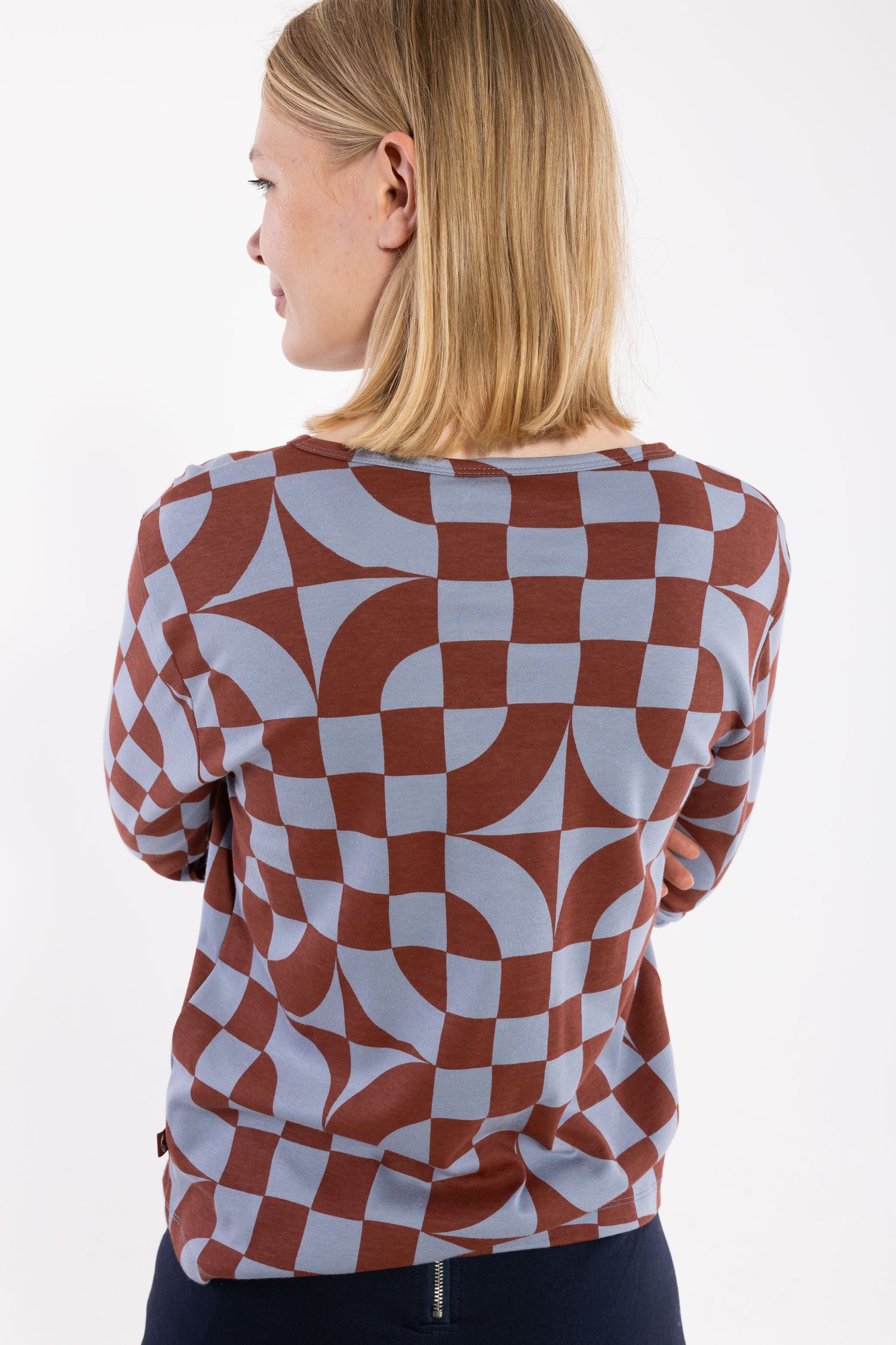 Danelotte Interlock Tee Lt Blue Grey CHECKITOUT