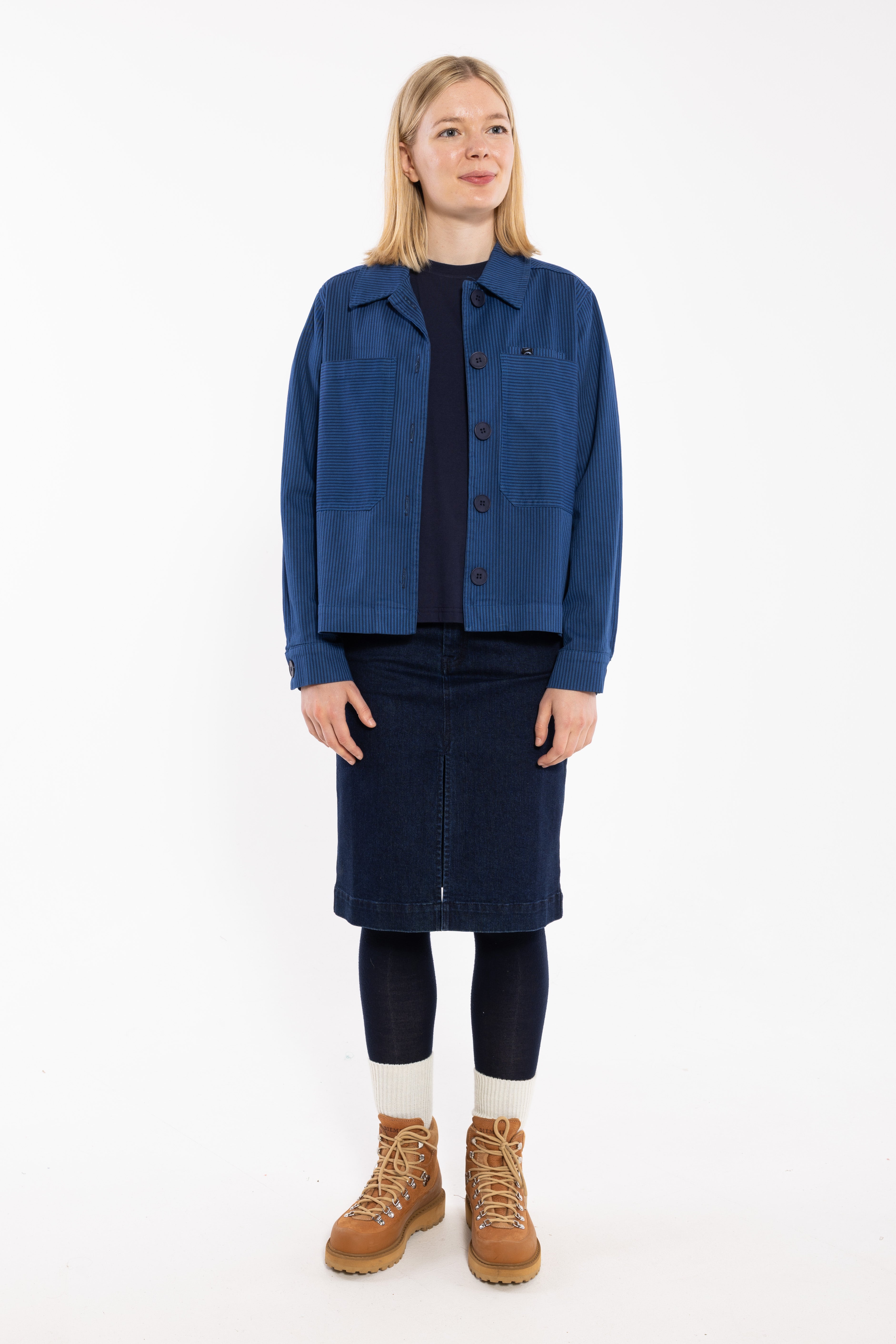 Daneprairie Stretch Canvas Jacket Warm Blue/Dk Navy