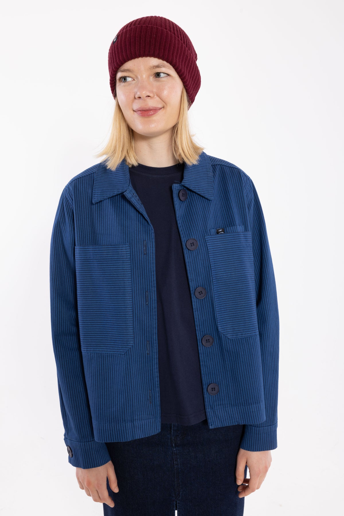Daneprairie Stretch Canvas Jacket Warm Blue/Dk Navy