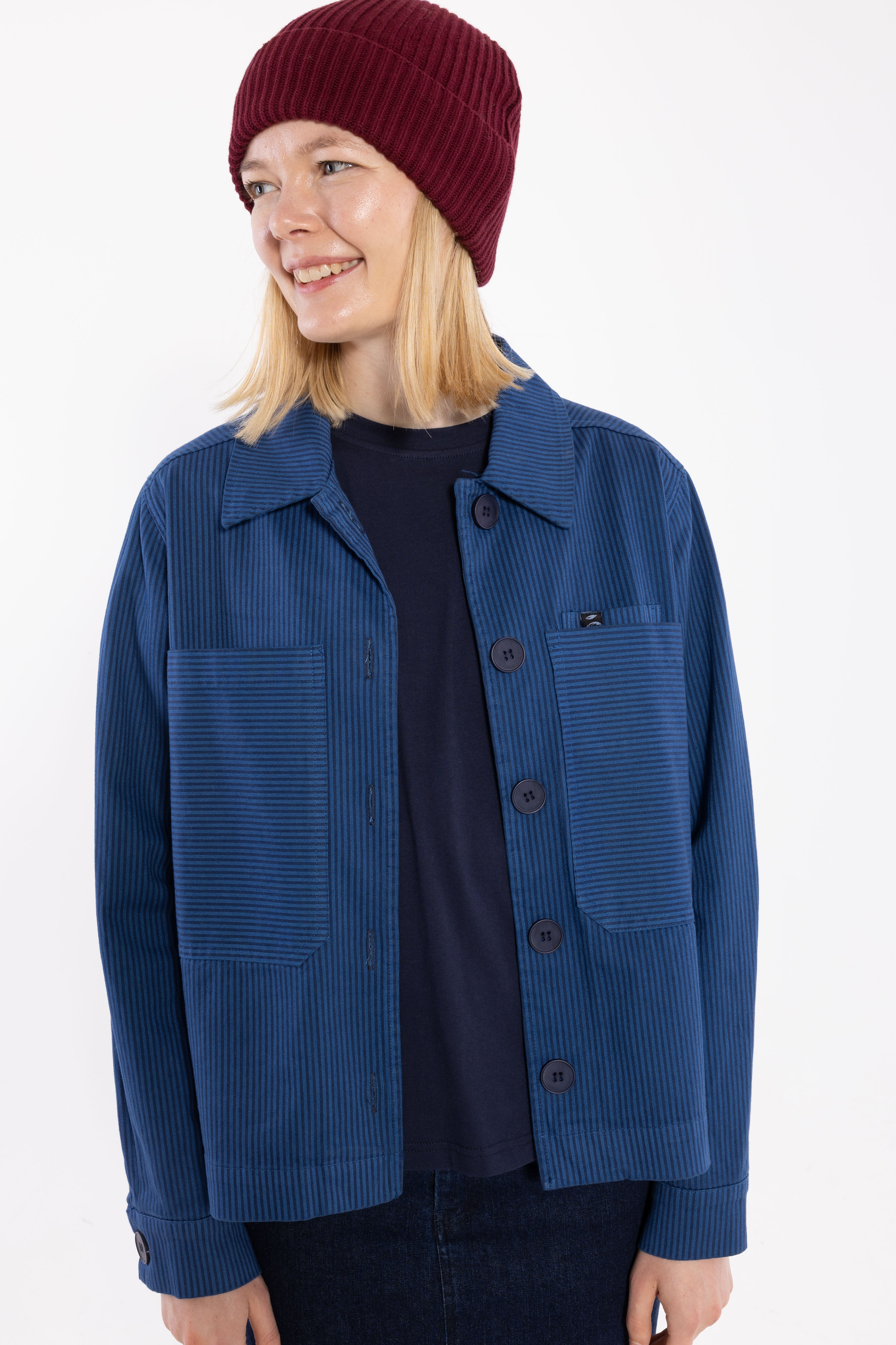 Daneprairie Stretch Canvas Jacket Warm Blue/Dk Navy