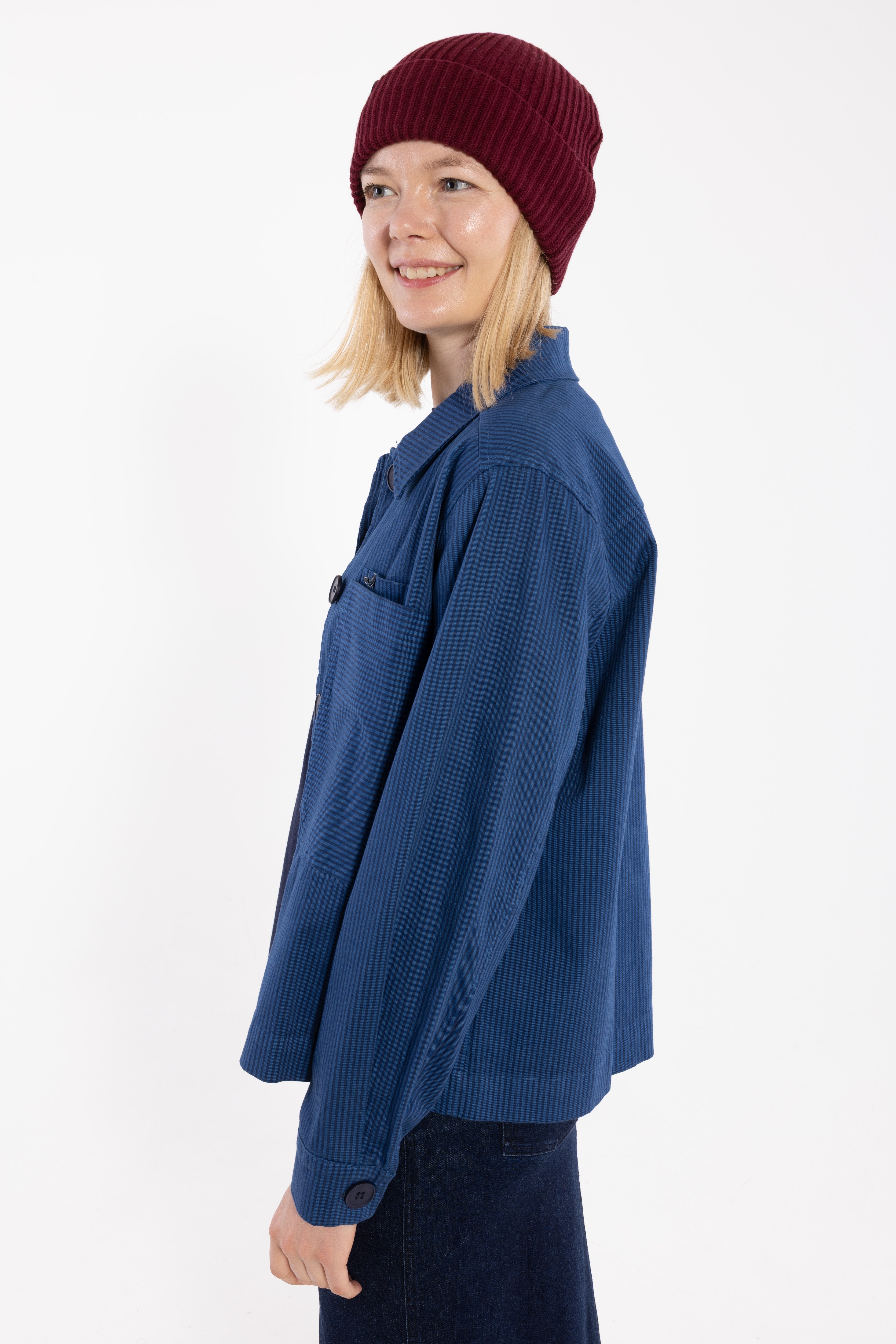 Daneprairie Stretch Canvas Jacket Warm Blue/Dk Navy