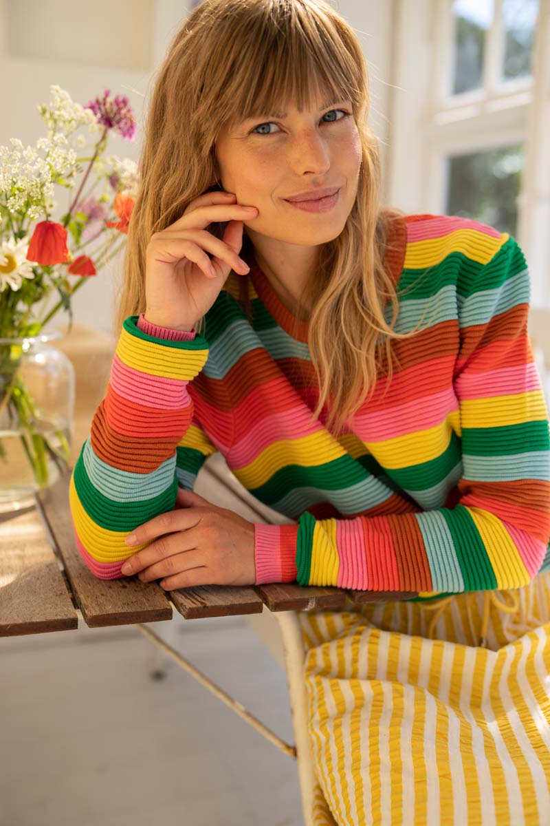 Danepearly 3D Crotchet Knit Sweater BonBon