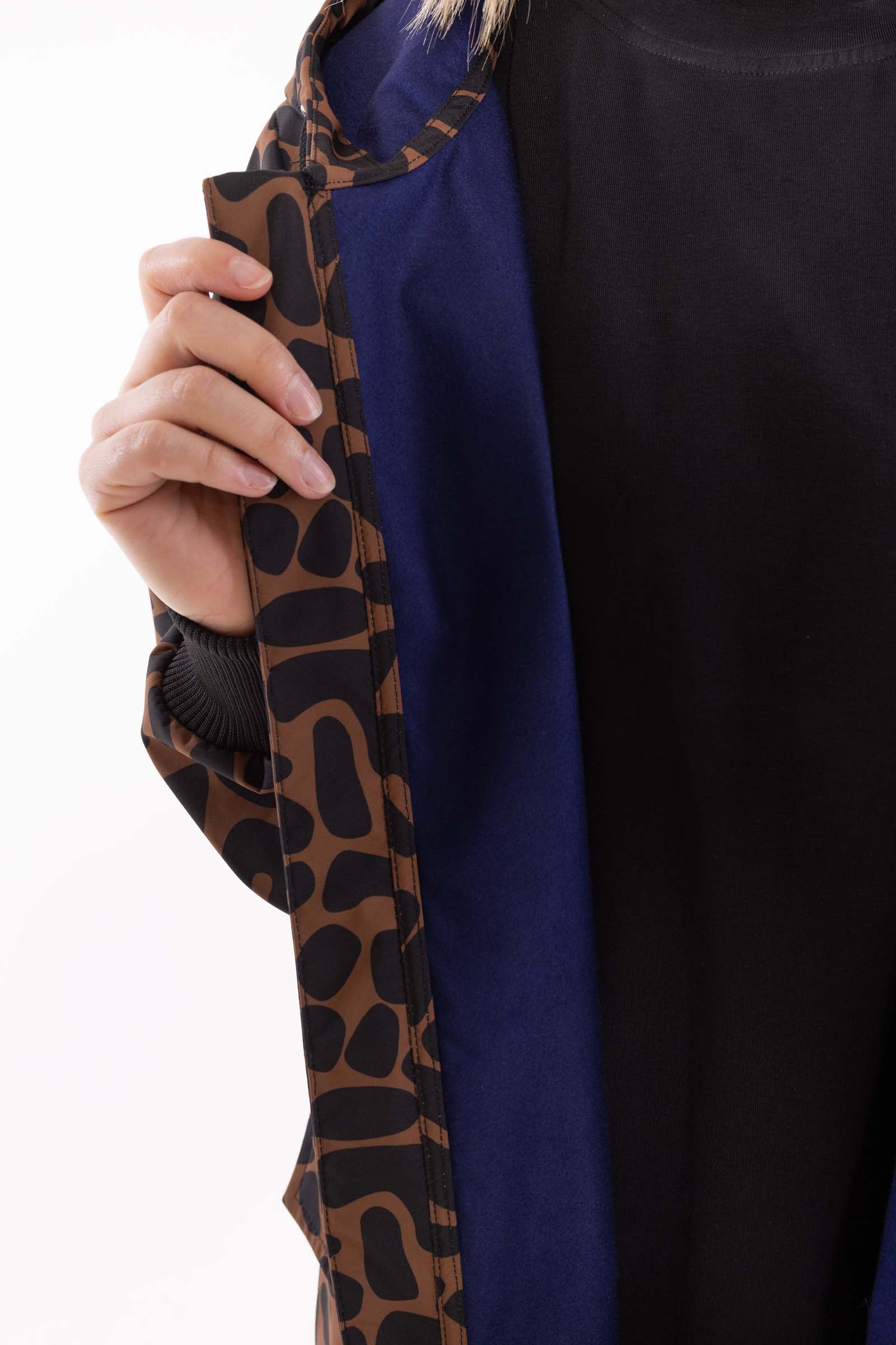 Fin softshelljakke med leopardmønster til kvinder