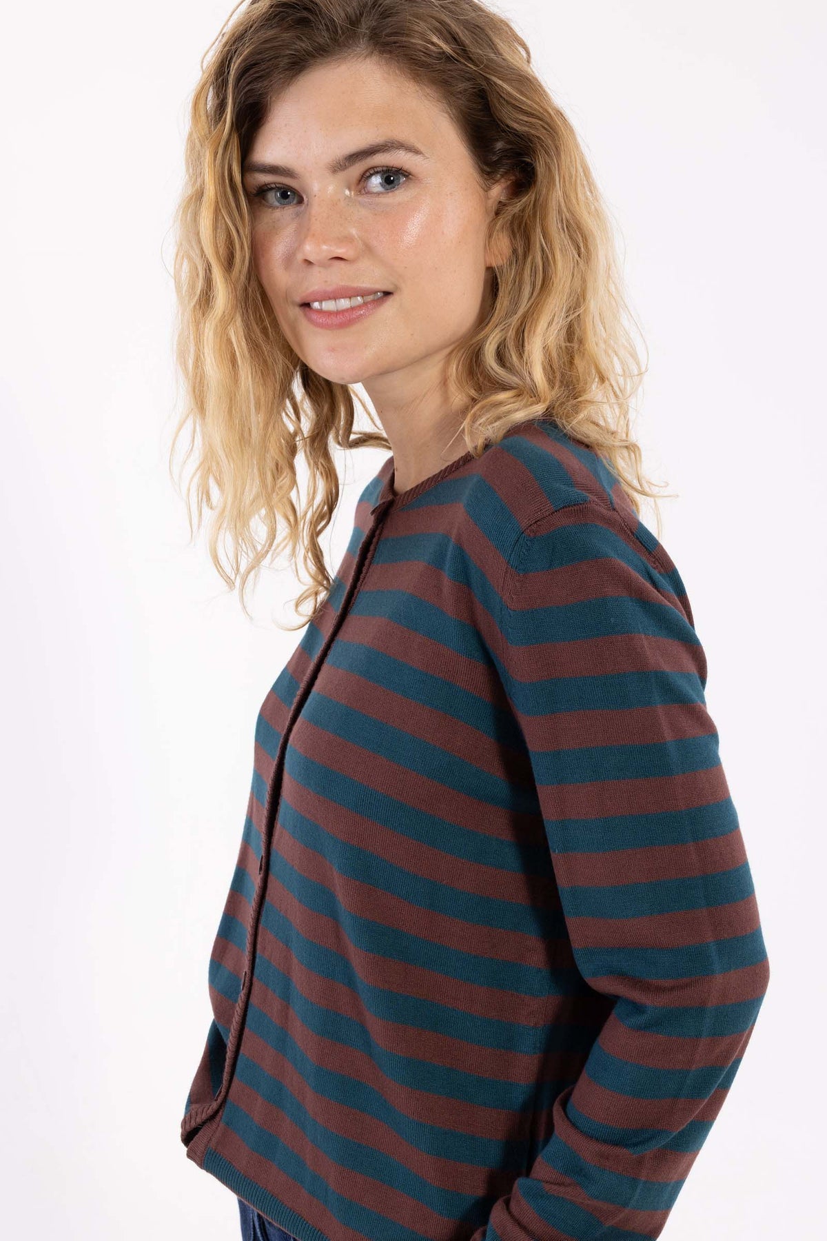 Daneleunch Viscose Cardigan Dk Merlot/Dk Slate