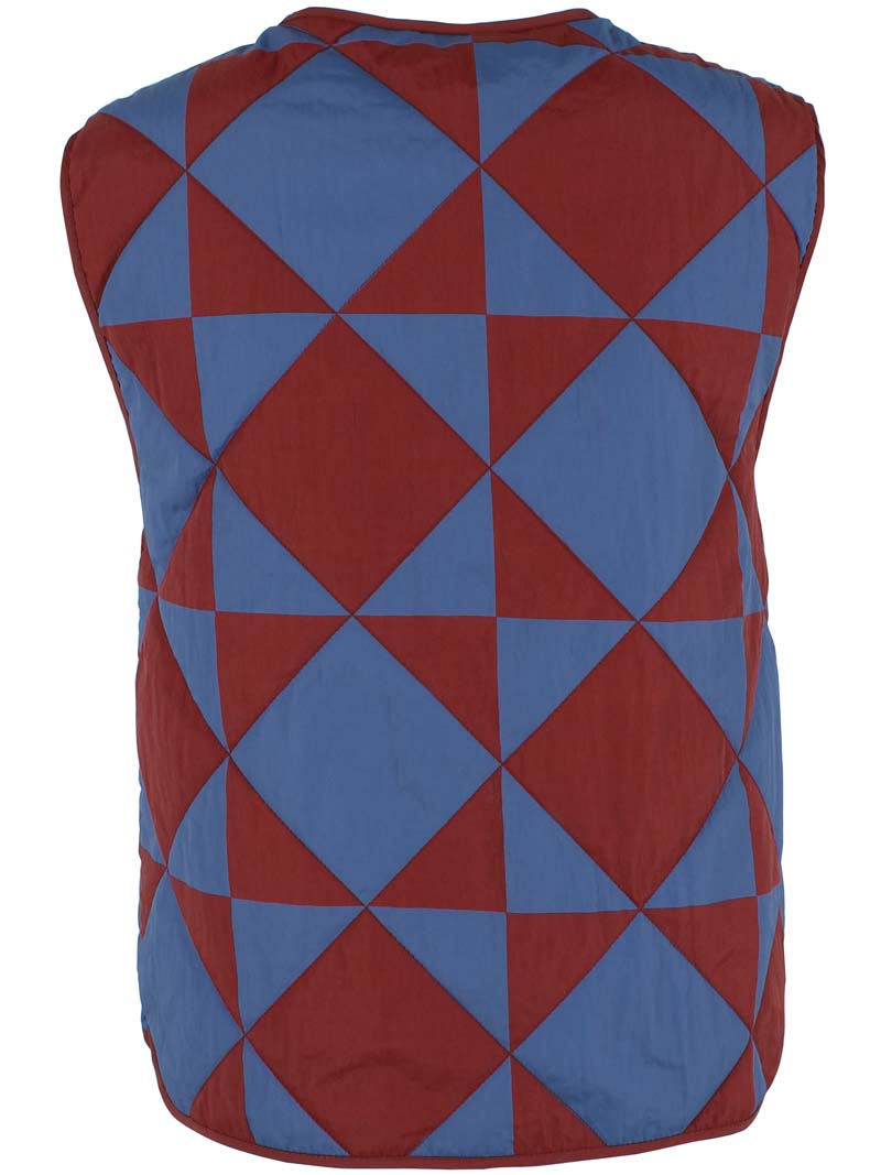 Danefield AOP Thermo Vest Dk Brick/Warm Blue DIAMETRIC