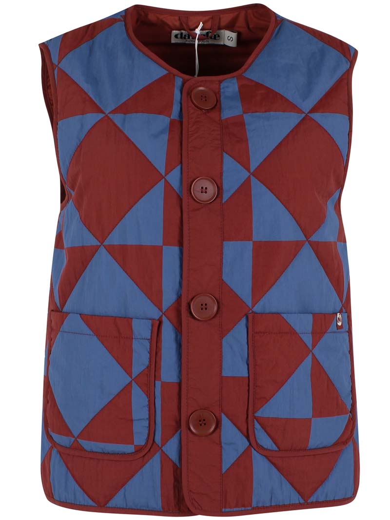 Danefield AOP Thermo Vest Dk Brick/Warm Blue DIAMETRIC