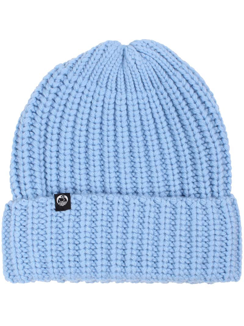 Dane Folklore Chunky Wool Beanie Lt Blue Grey