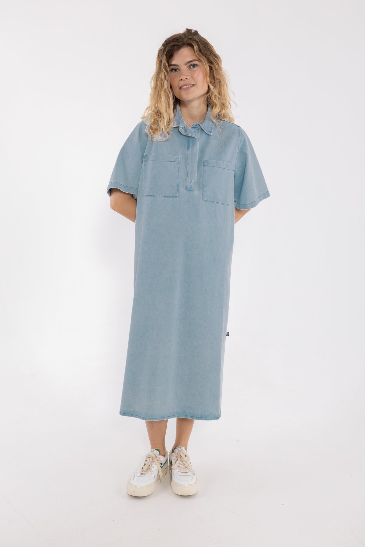 Danefolk Denim SS Dress Light Blue