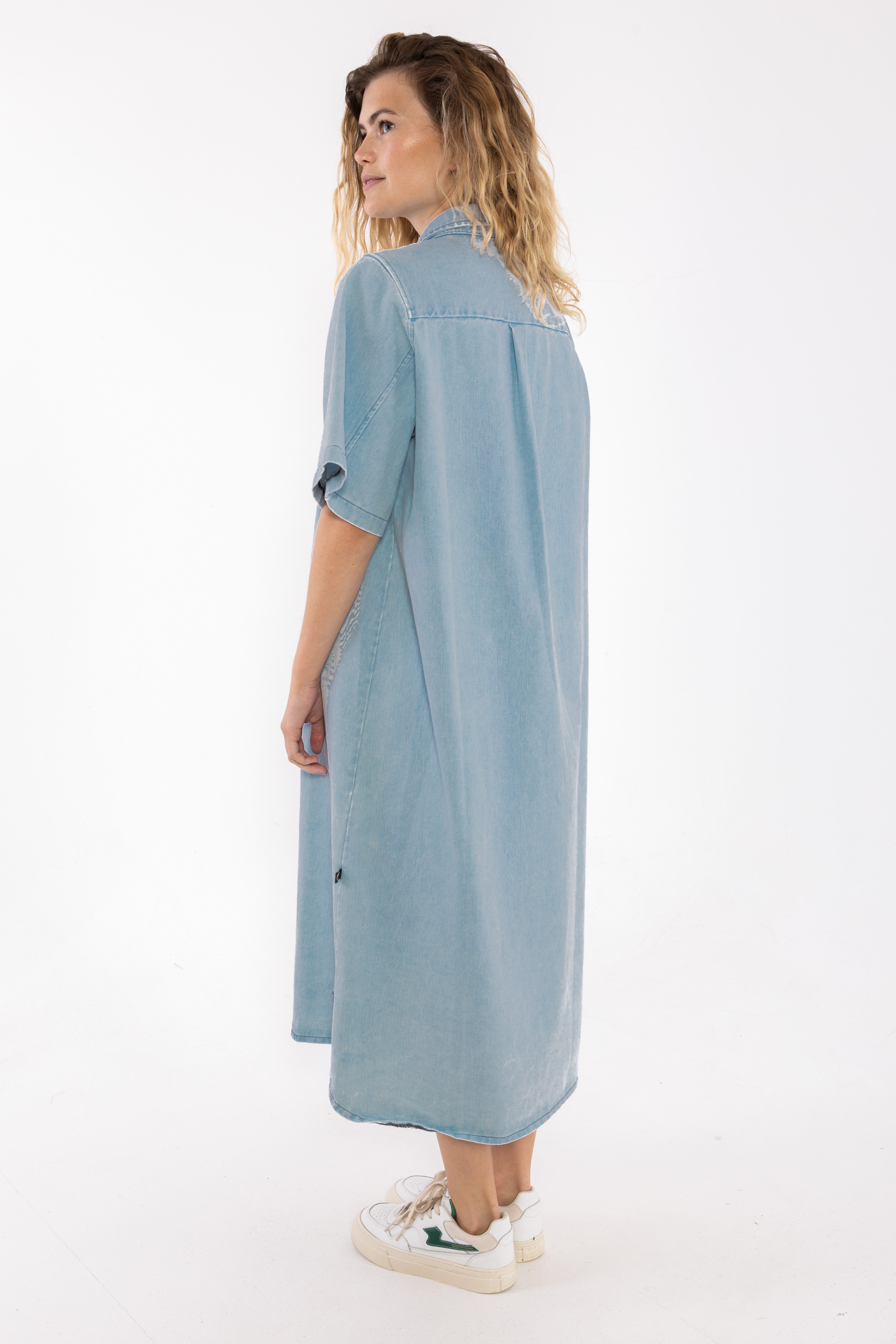 Danefolk Denim SS Dress Light Blue