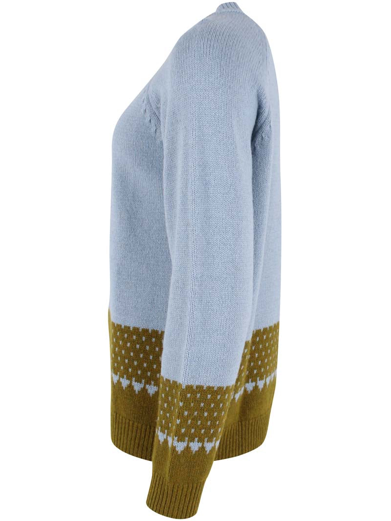 Daneglamping Wool Sweater Lt Blue Grey