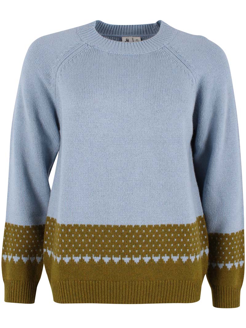 Daneglamping Wool Sweater Lt Blue Grey