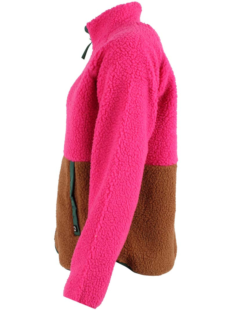 ESS - Danegreatness Fleecejacke Bright Pink/Tobacco