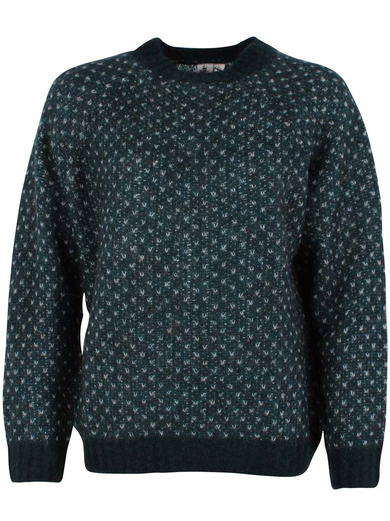 Daneherbal Alpaca Jaquard Sweater Dk Slate/Lt Blue Grey
