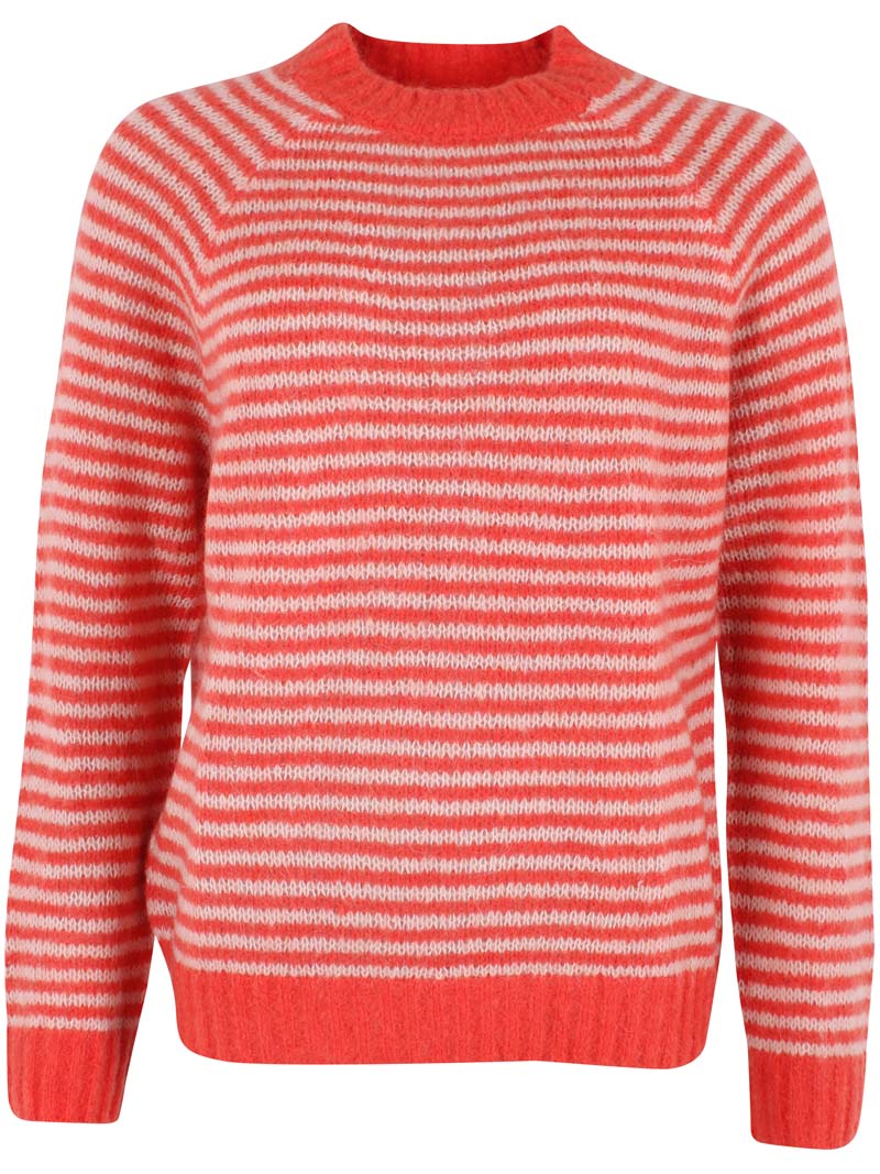 Daneherbal Alpaca Sweater Bright Red/Powder