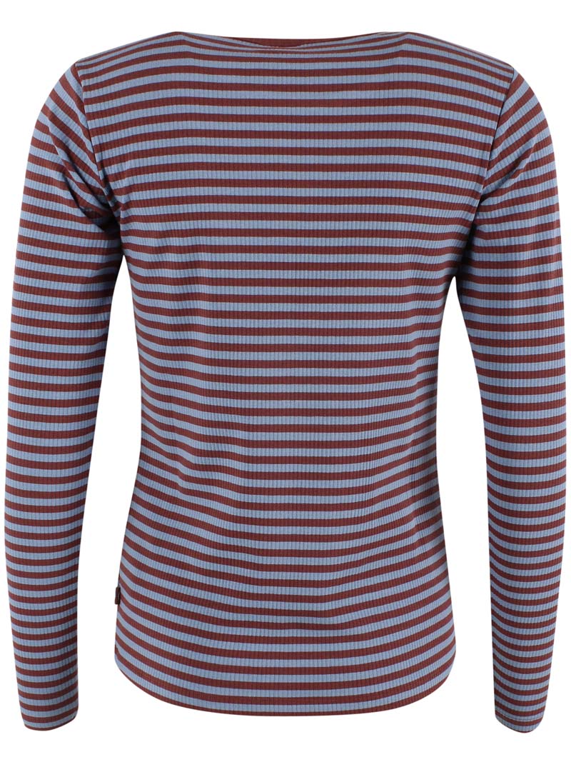 Danehero Ribbing Tee Dk Merlot/Lt Blue Grey