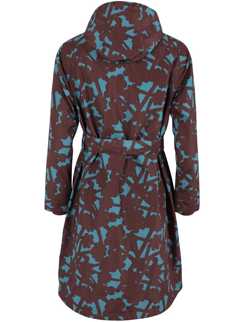 Mønstret regnfrakke