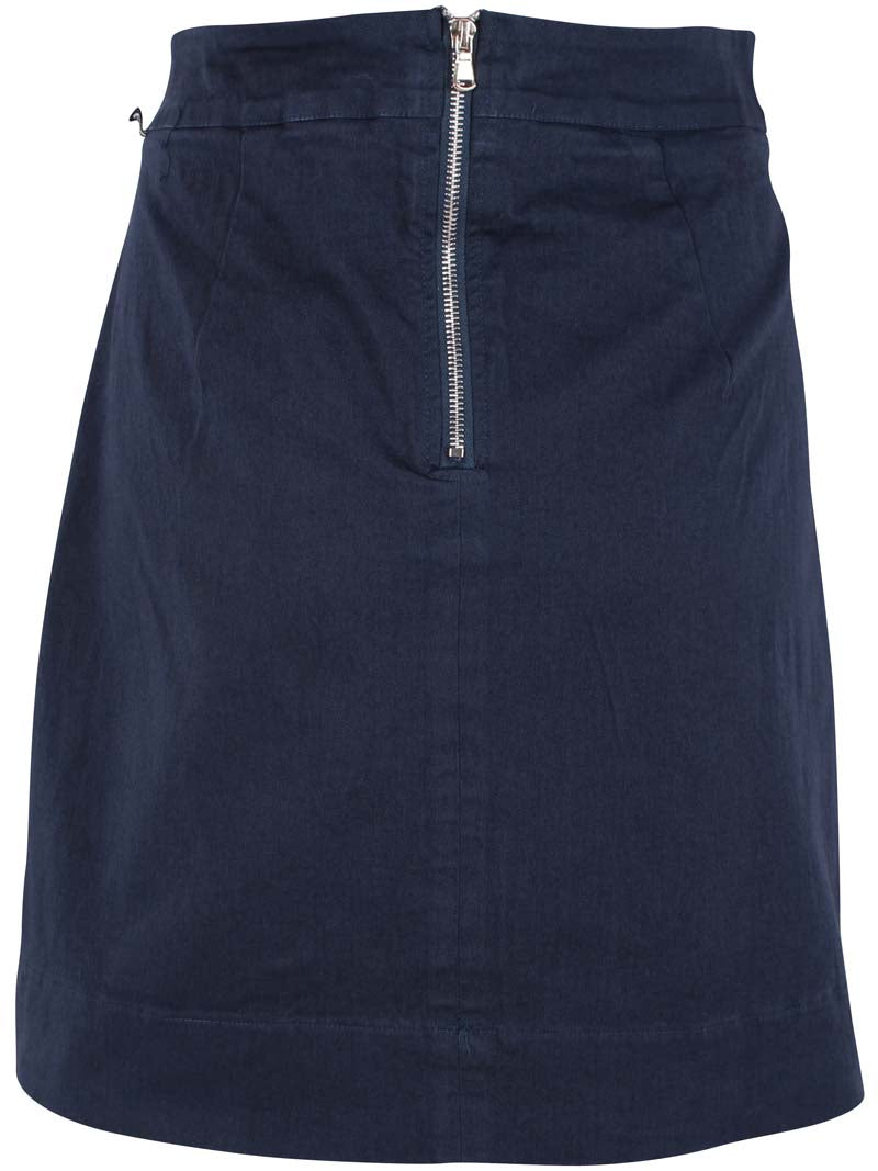 Danelondon Stretch Canvas Skirt Dk Navy