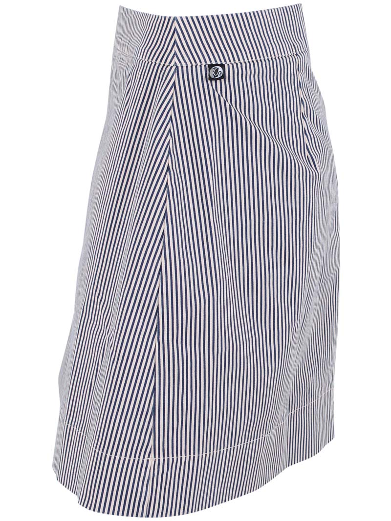 Danelondon Stretch Canvas Skirt Dk Navy/Chalk