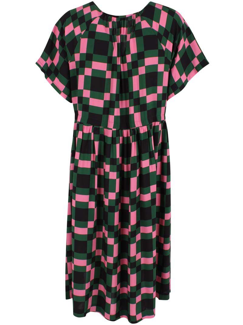 Daneluft 3/4 Viscose Dress Dk Pine PIX