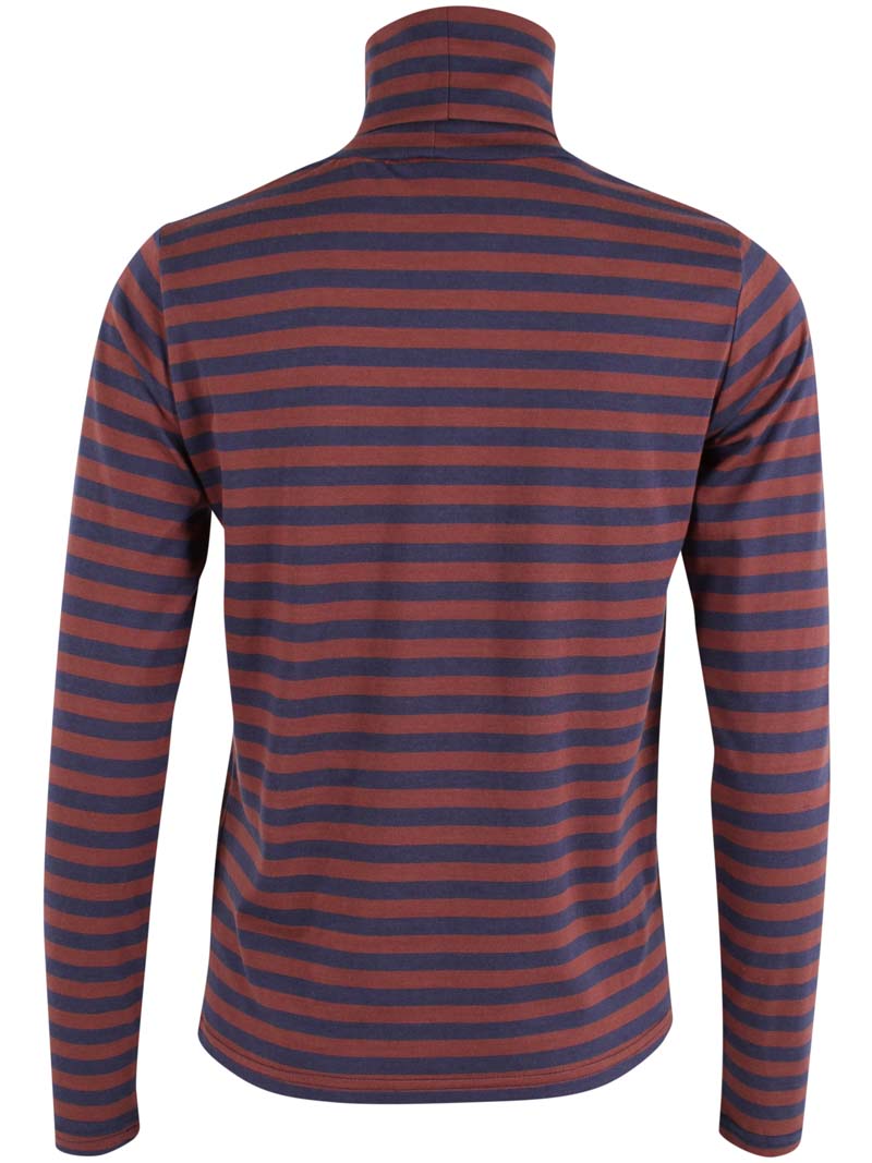 Danemanna Modal Rollneck Tee Dk Navy/Dk Merlot
