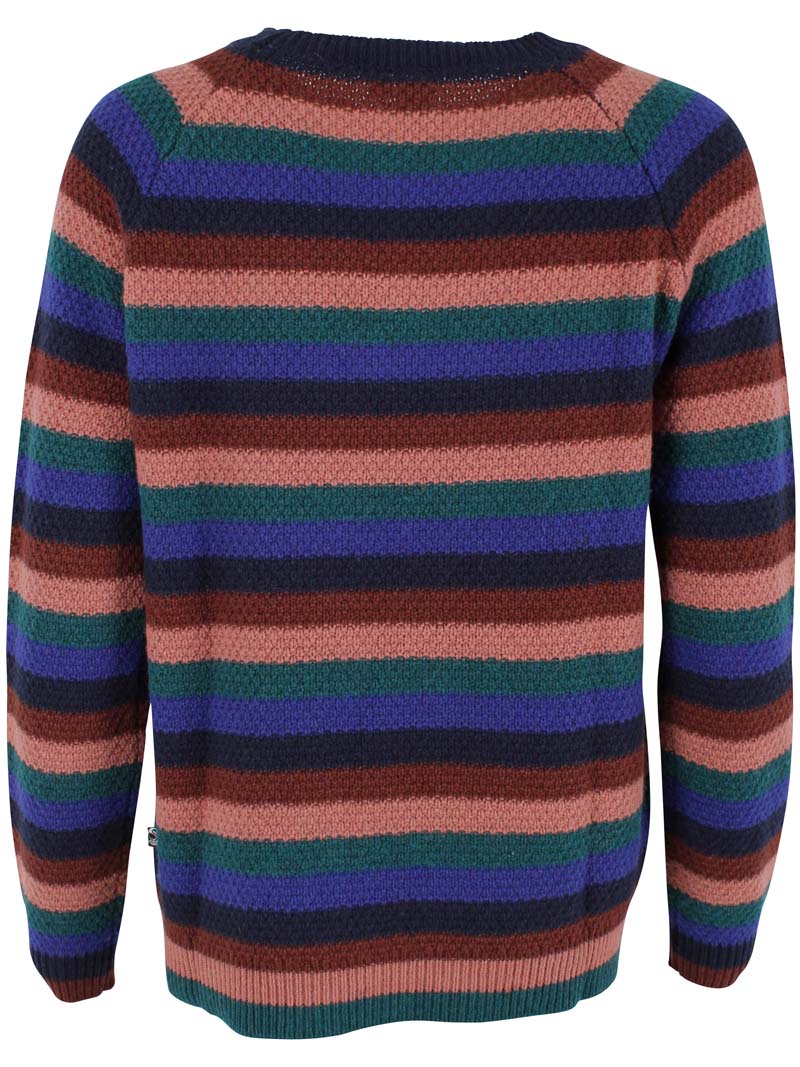 Lækker og varm stribet sweater i uldblanding til kvinder