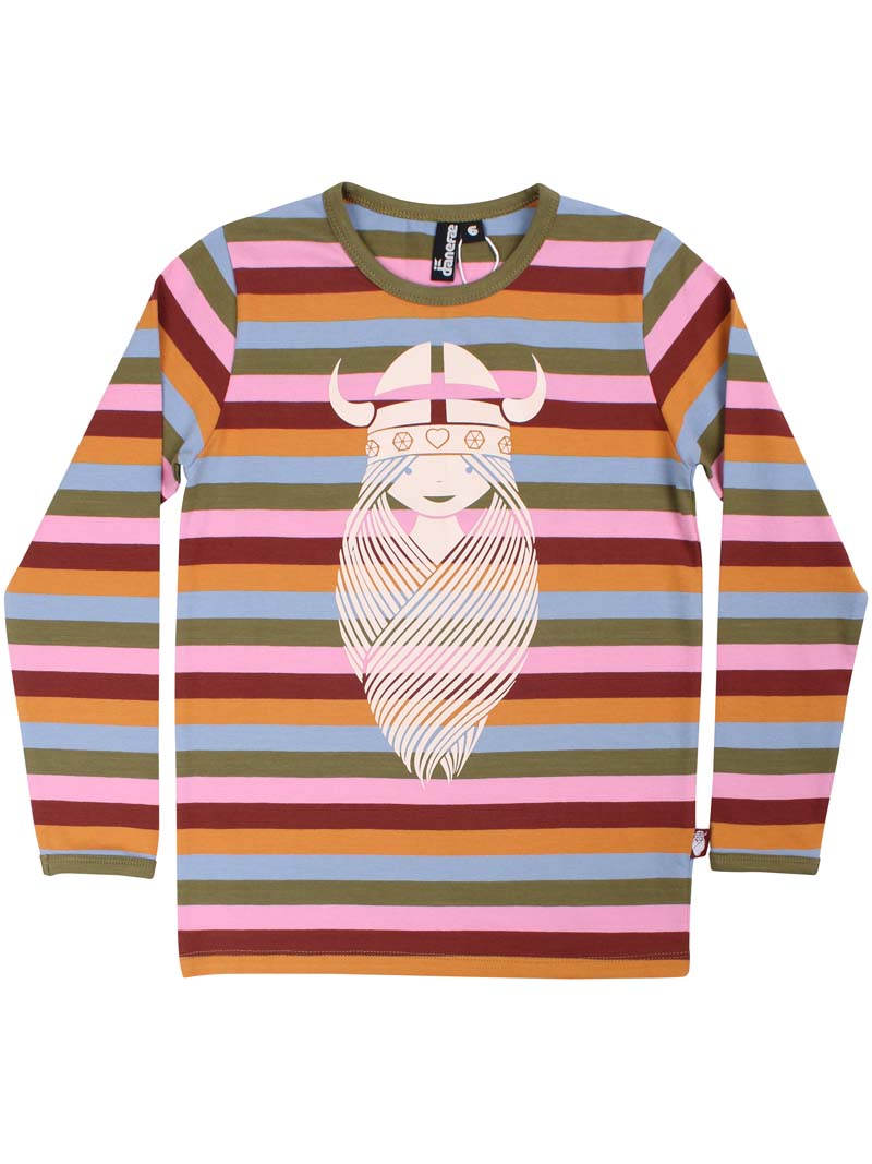 Stribet viking bluse til børn