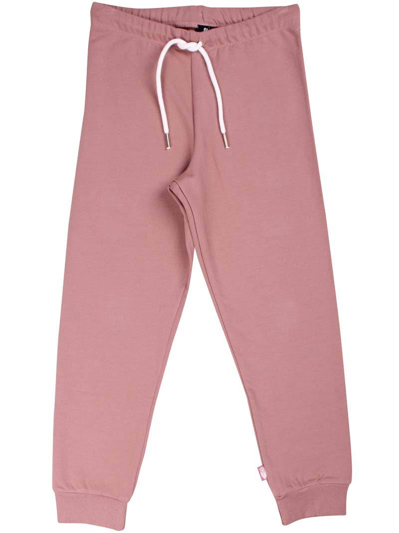 Lækre rosabeige sweatpants i bomuld til børn