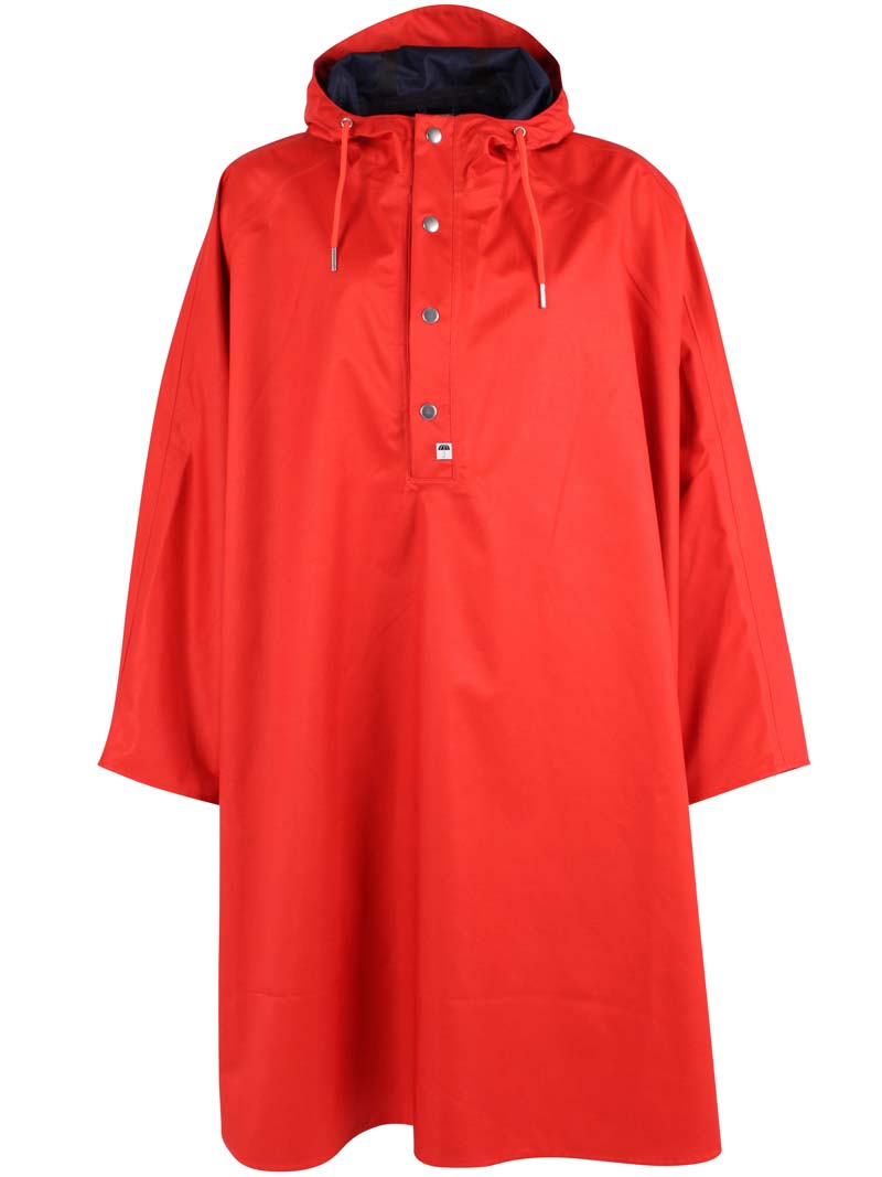 Danerain Poncho Bright Red