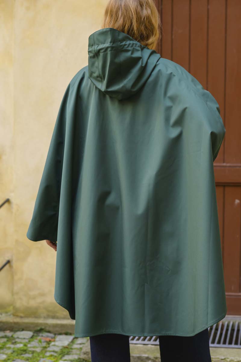 Regn poncho i grøn. Regnslag fra Danefæ