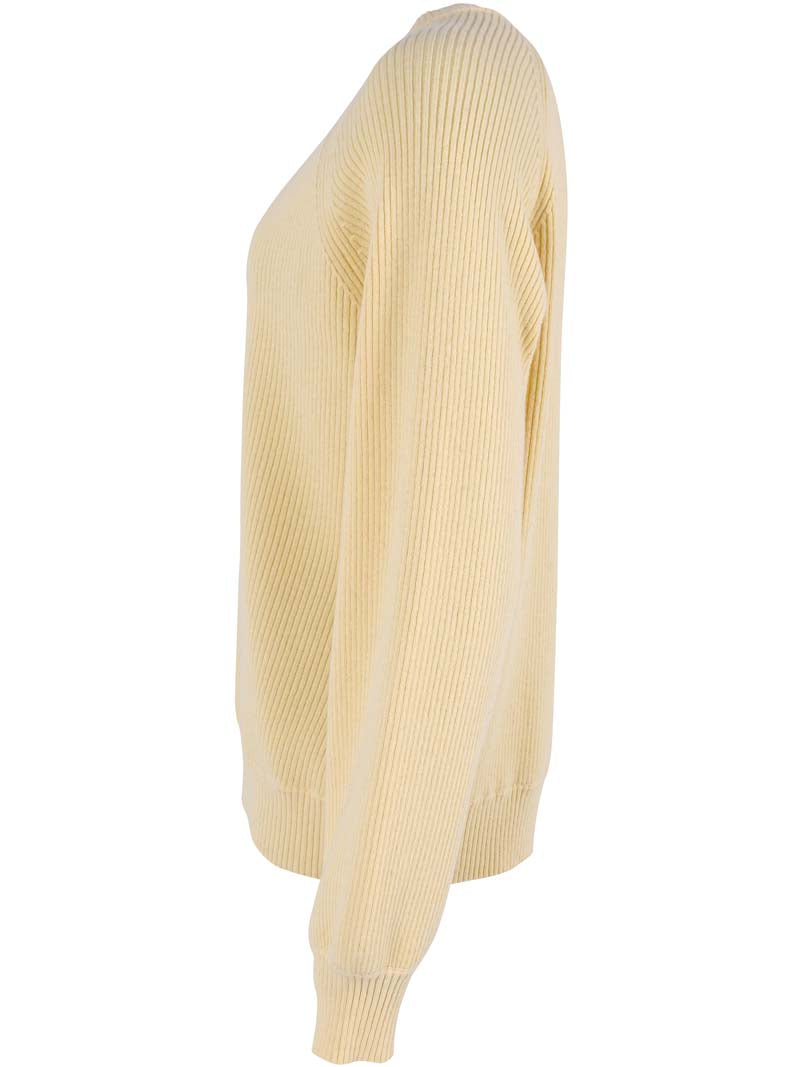 Danerelation Chunky Wool Sweater Soft Yellow