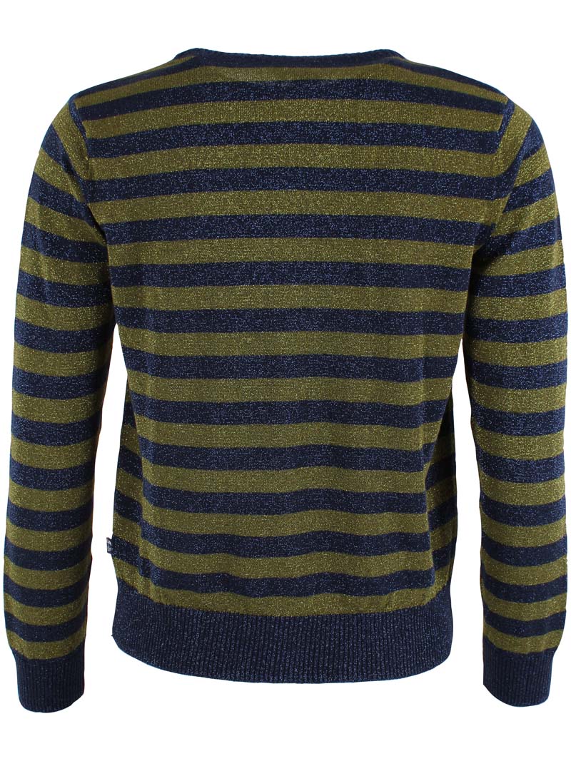 Danesaga Glitter Cardigan Dk Navy/Olive